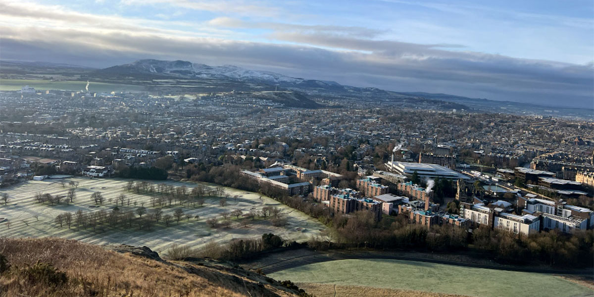 A wide view across Edinburgh's historic landscape
