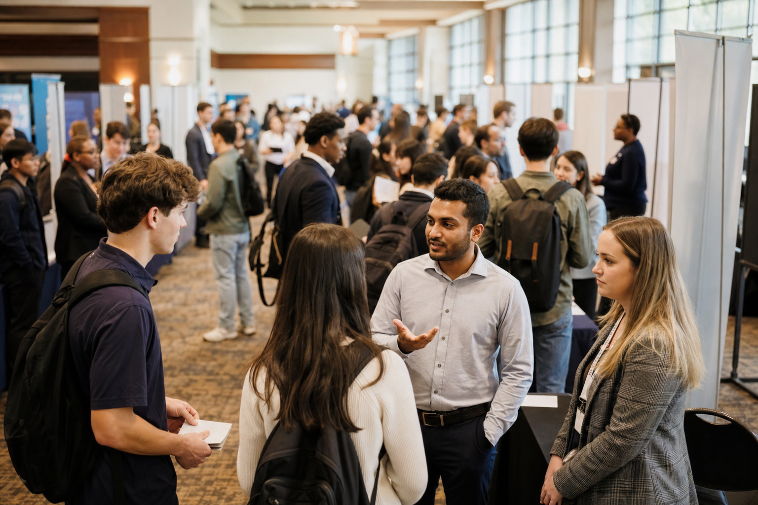 College student building a focused employer shortlist before a career fair