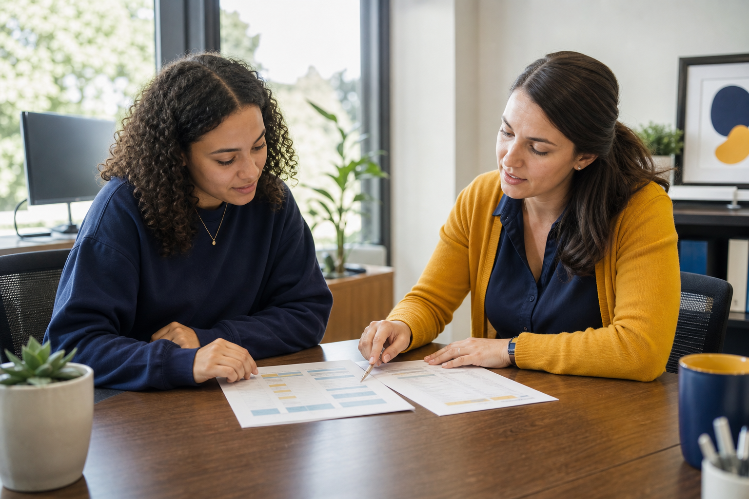 College senior reconciling a degree audit with completed coursework