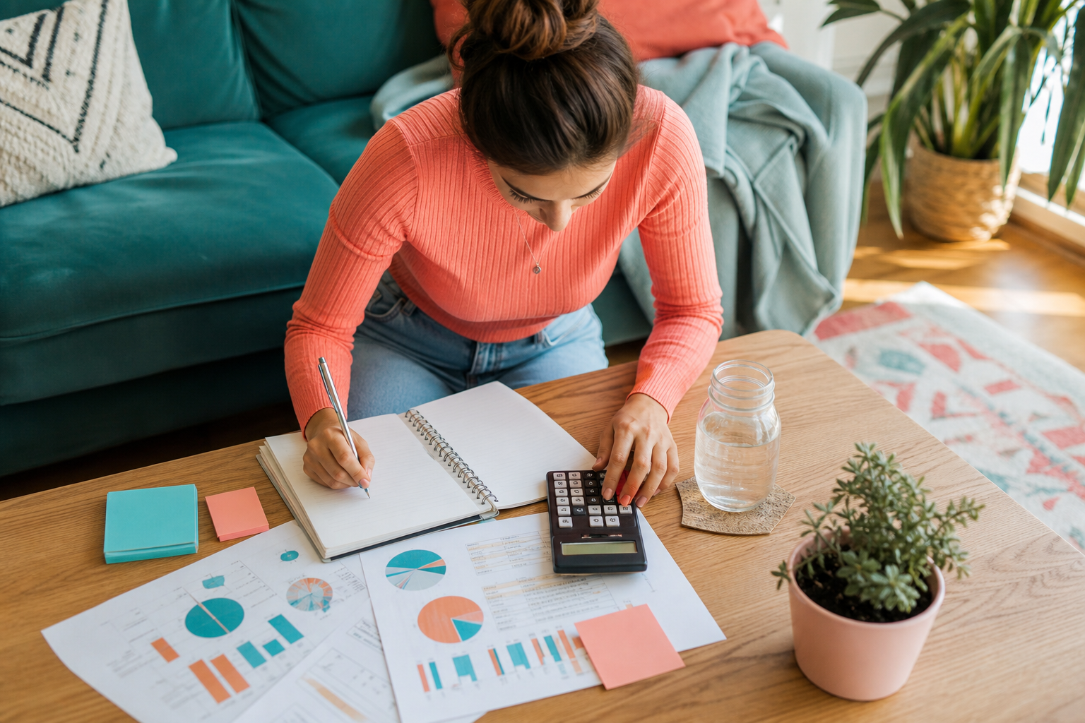 Student apartment costs arranged in an annual budget