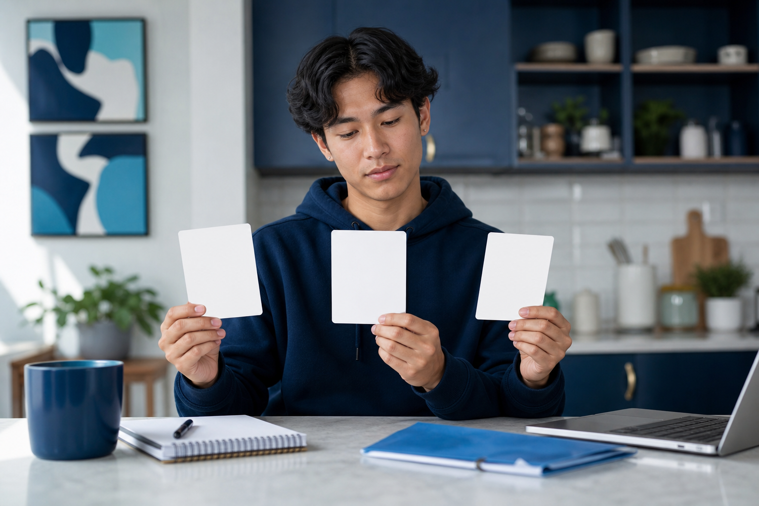 Student comparing bank account fees and access options