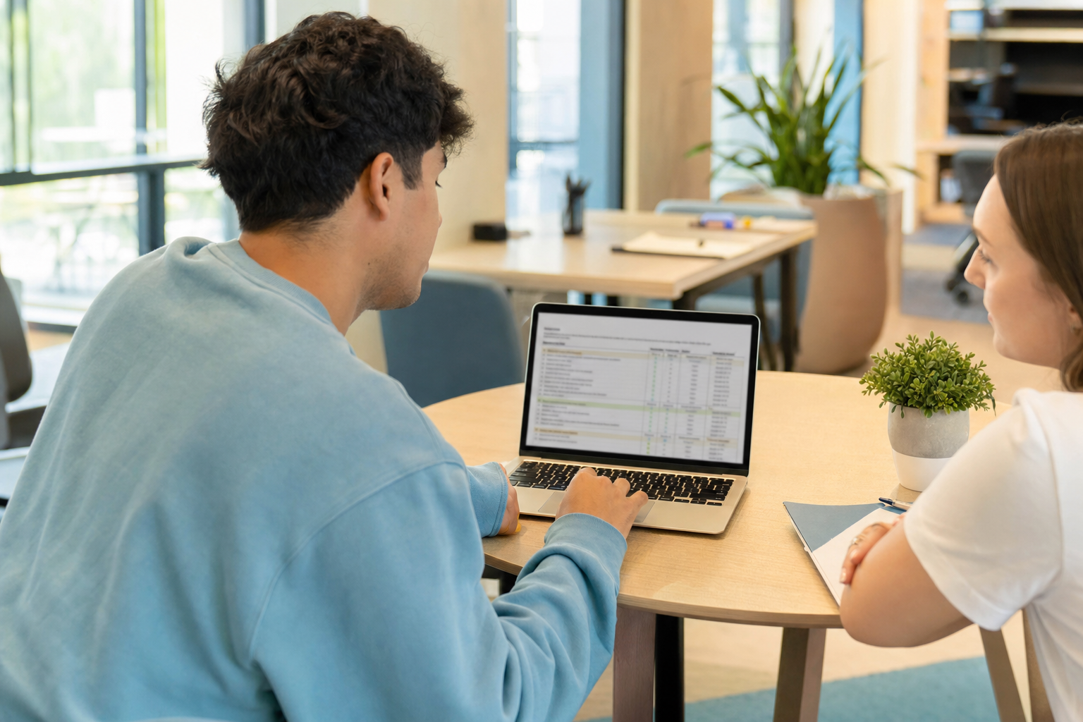 Transfer student reviewing a degree audit with accepted coursework