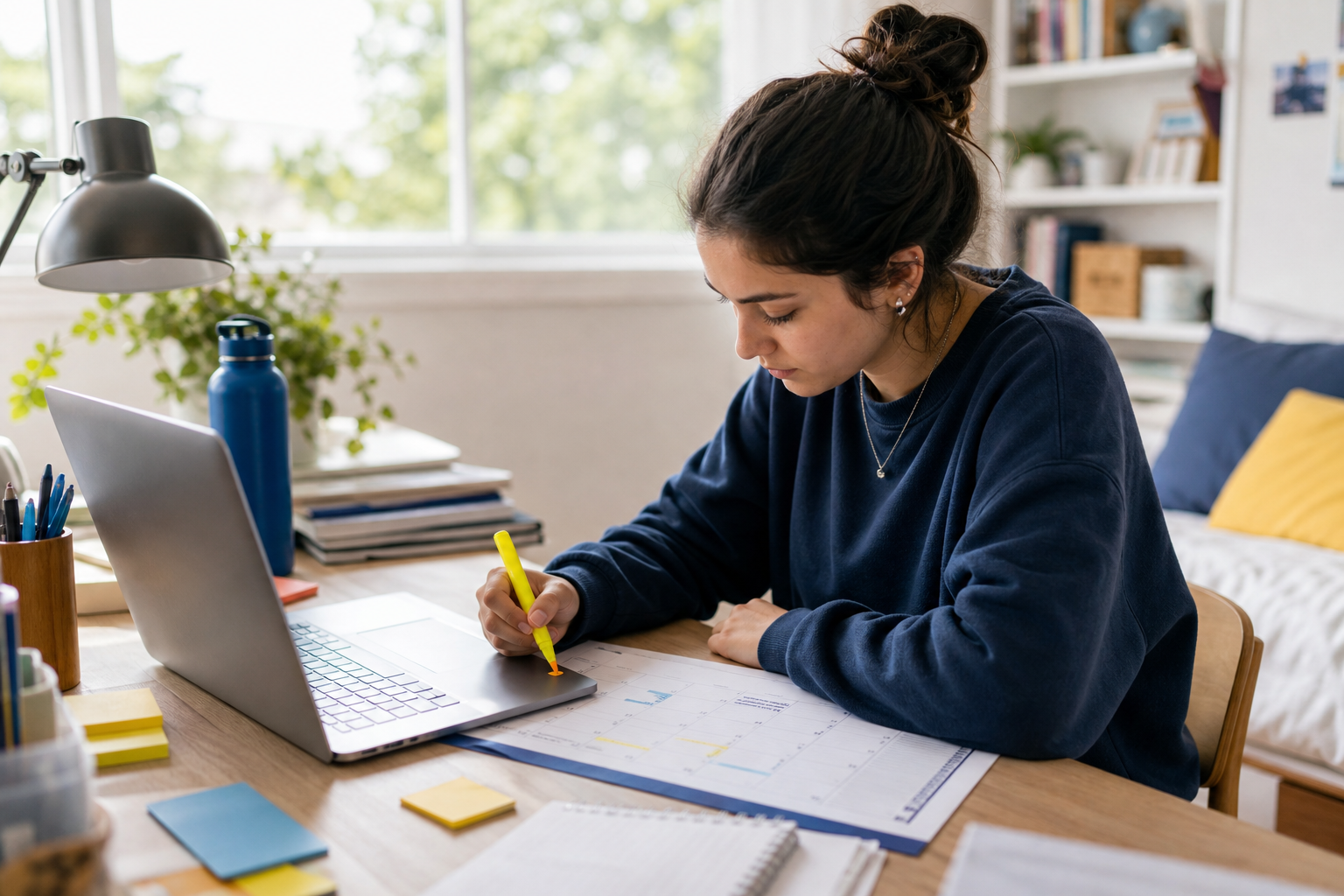 Student mapping deadlines from several college portal sections