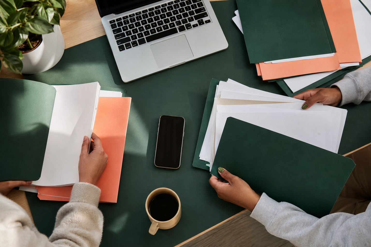 Digital and paper confirmations organized by college office