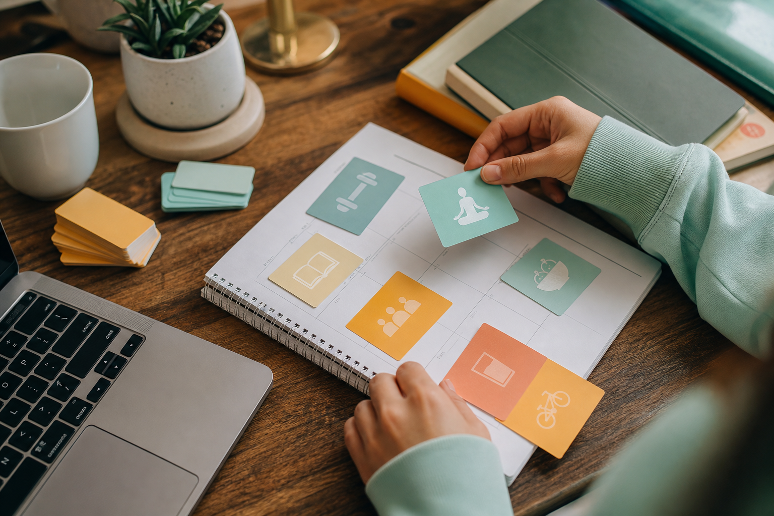 Student transferring proven weekly routines into a new term calendar