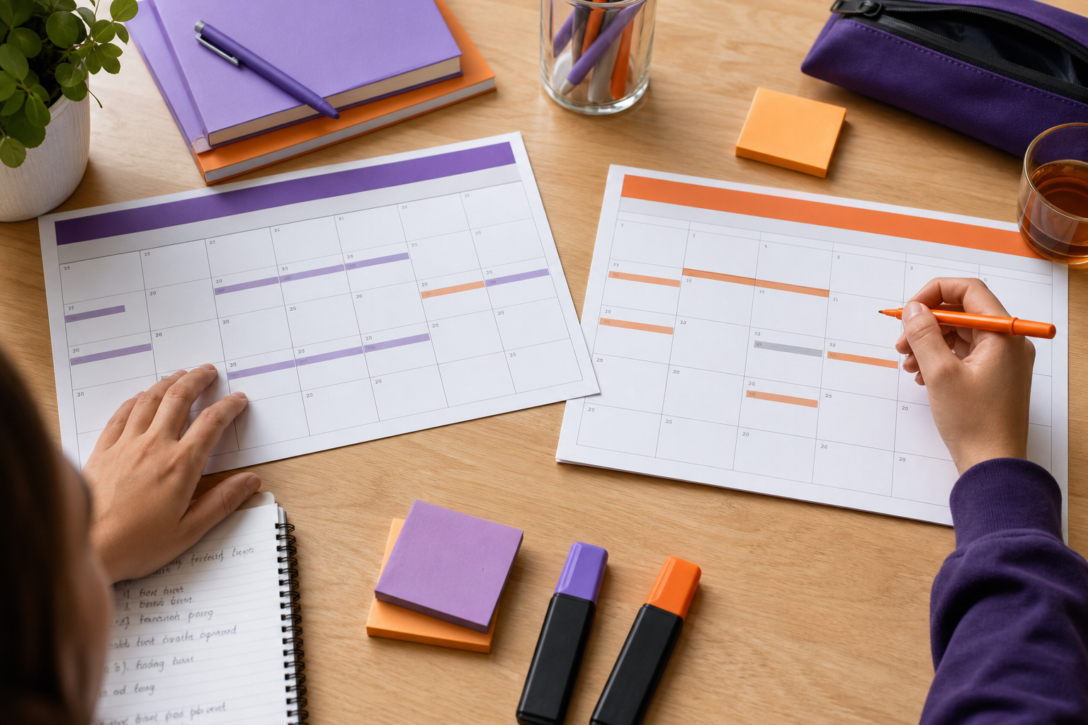 Student comparing semester and quarter academic calendars