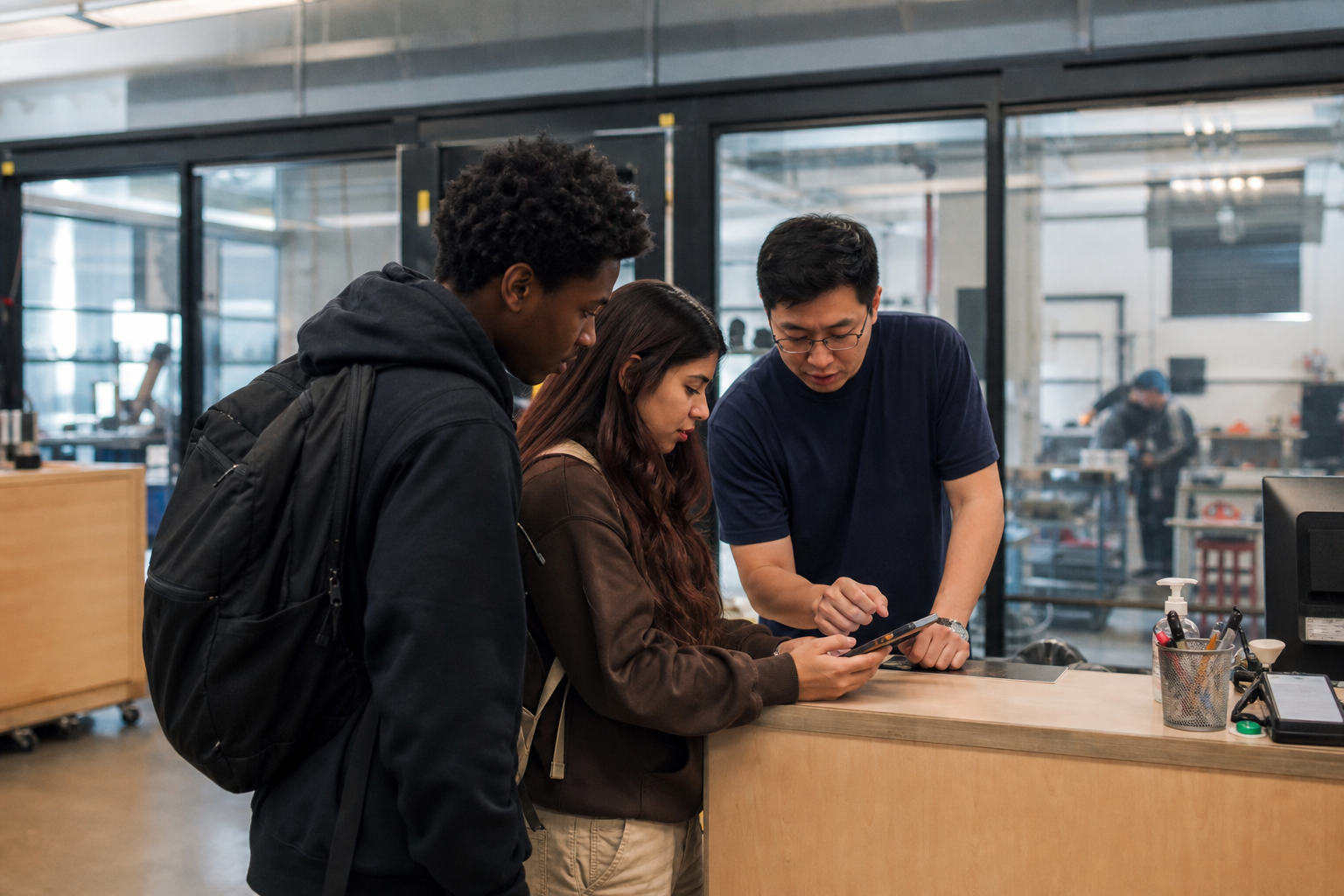 Student setting up multifactor authentication and storing backup codes